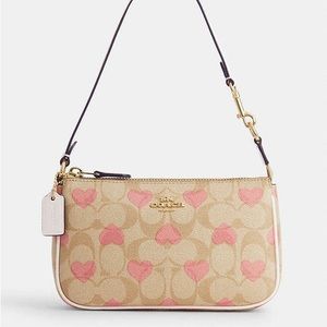 Coach Nolita 19 In Signature Canvas With Heart Print